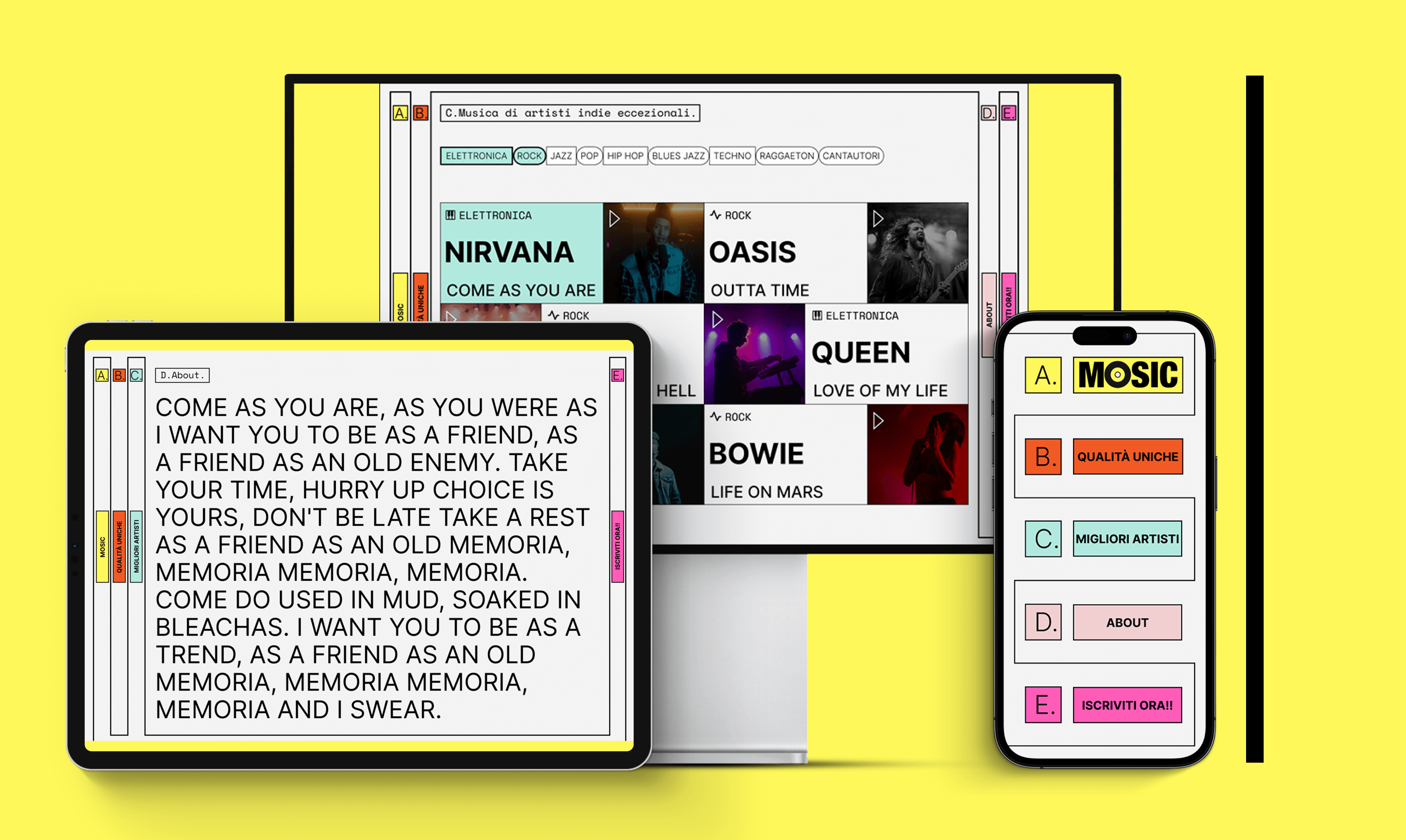 mockup mosic website