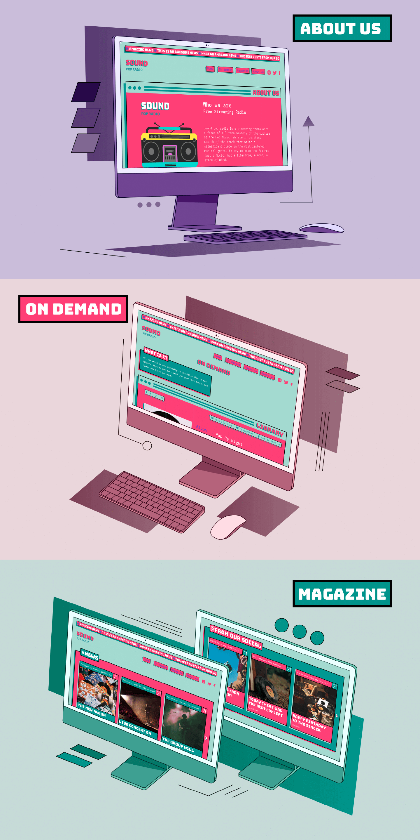 mockup mosic website